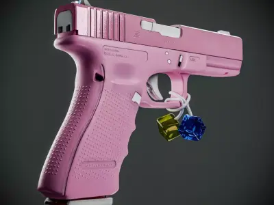 Bocchi the Glock 17 gen 4 pistol 3D model