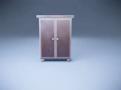 Vintage closet Low-poly 3D model