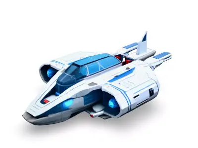 Scifi Explorer Spaceship 3D Model Low-poly 3D model