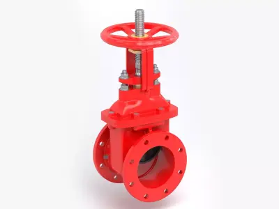 Gate Valve Low-poly 3D model