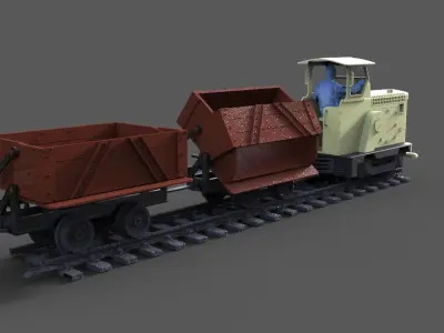 Field railway 3D print model