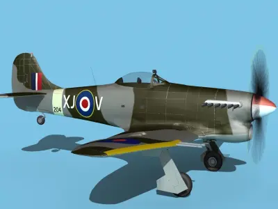 Hawker Hawker Tempest MK1 V05 3D model