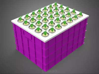 HYDROPONICS AEROPONICS DWC GROWING CLONE STATION MIST PUMP CYCLE 3D model
