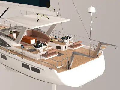 Sailing Yacht Hylas H57 3D model