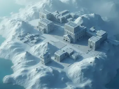 Snowy Oasis Architecture 3D model purchase