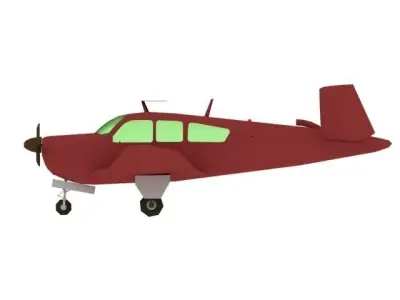 PLANE BEECH Free 3D model