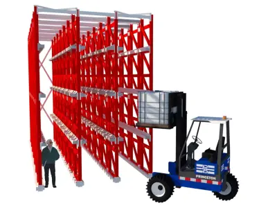 Drive in rack system 3D model