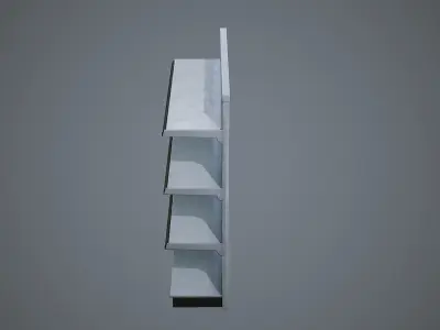 Industrial Store Shelving Units  Low-poly 3D model