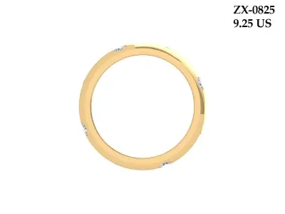 Solitaire Engagement Ring 3D print model 77