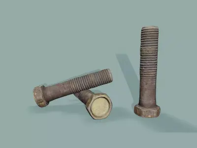 3D Scan Bolt Low-poly 3D model
