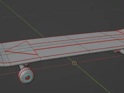 Killua skateboard - Hunter x hunter Low-poly 3D model