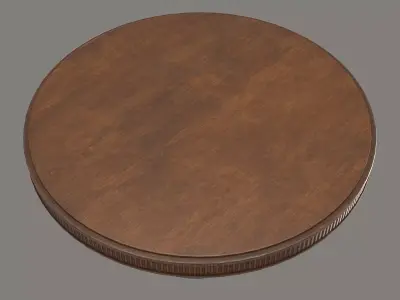 Standard Round Dining Room Table Low-poly 3D model