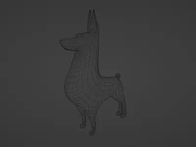 Dog Base Model Low-poly 3D model