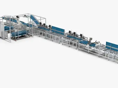Automatic Hall Door Panel Assembly Line 3D model