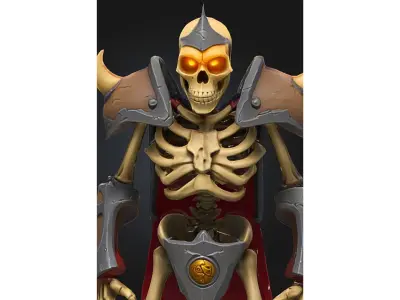 Skeleton Warrior Knight Fantasy Low-poly 3D model