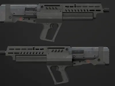 Tavor TS12B Low-poly 3D model