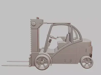 Industrial Forklift Warehouse Vehicle 3D Print Model 3D print model