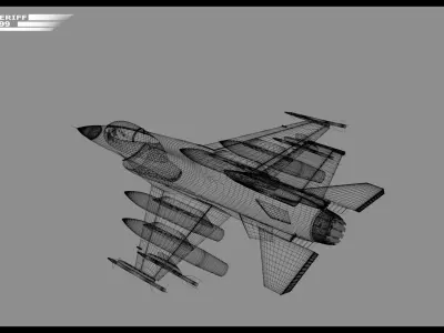 f 16 fighter 3D model