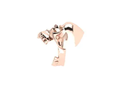 Skull Ring 3D print model 9