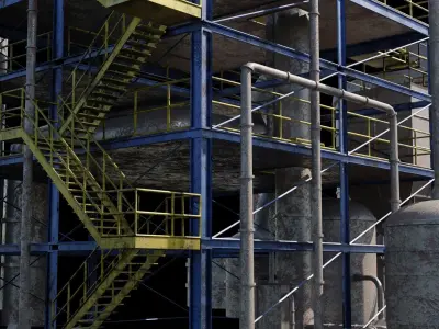 chemical plant 3D model buy