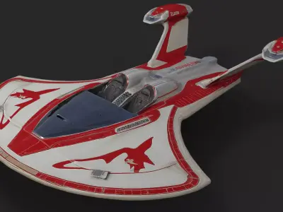 Airspeeder Trax Low-poly 3D model