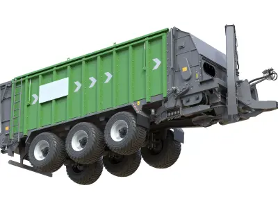 Have Dump trailer SUW 5000 Low-poly 3D model