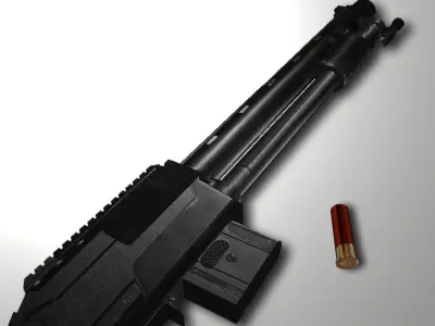 Remington 870 shot gun model 3d Low-poly 3D model