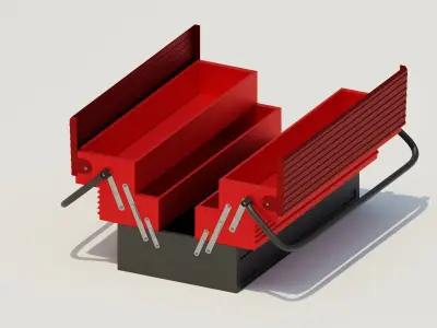 Toolbox 3D model Low-poly 3D model purchase