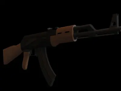 Ak47 Rifle Assault Rifle Gun Weapon 3D Model Free low-poly 3D model