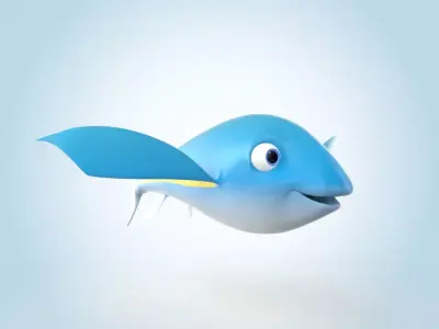 Flying fish 3D model purchase