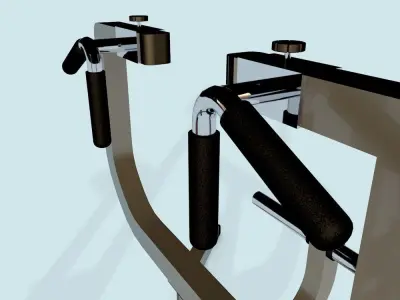 Plate loaded seated row machine 3D model