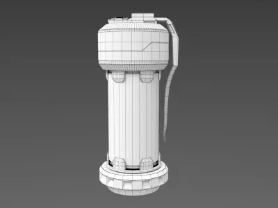 SciFi Granade Low-poly 3D model purchase