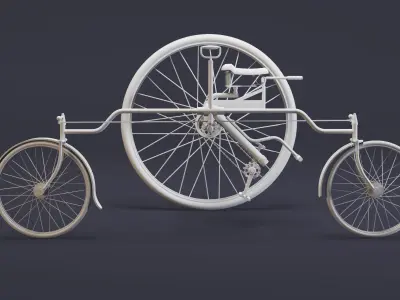 4- Tricycles- High detail 3d models Low-poly 3D model