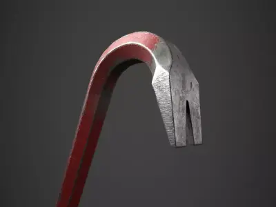 Crowbar or Wrecking bar Low-poly 4k Low-poly 3D model