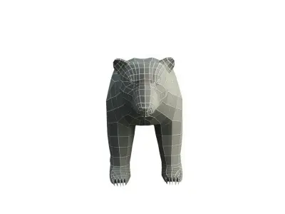 Base Mesh Bear - Low Poly  Low-poly 3D model
