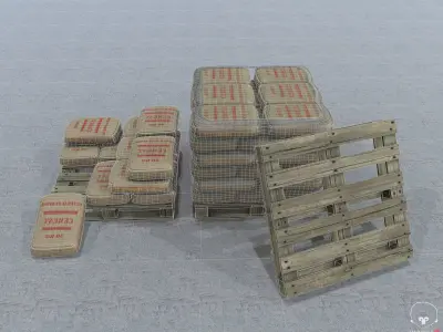 Building Supplies - Cement PBR  3D model