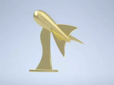 Rocket gold 3D model