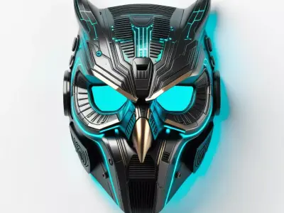 Cyberpunk Owl Mask 3D model