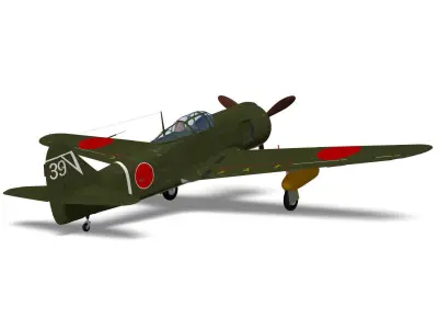 Kawasaki Ki100 Late 3D model