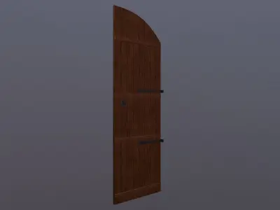 Opened Door Low-poly 3D model