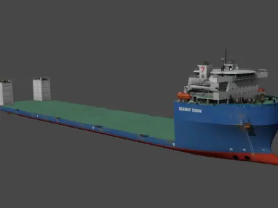 Seaway swan heavy loader carrier Low-poly 3D model