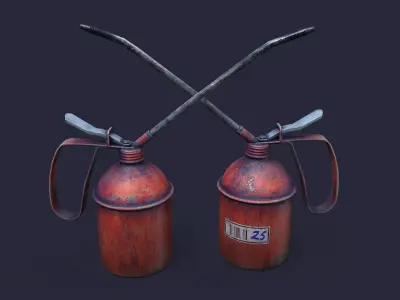 Oil Can Low-poly 3D model buy