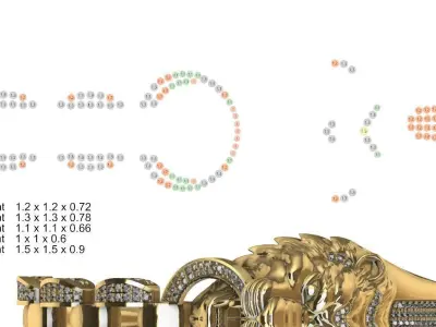 Very Popular Lion Bracelet  3D print model