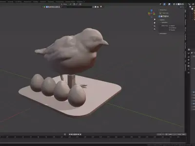 American Robin 3D print model