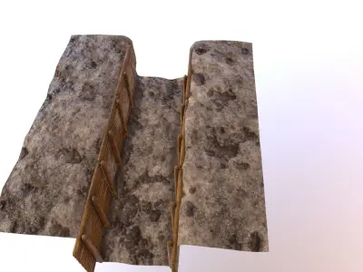 ww1 trench Low-poly 3D model