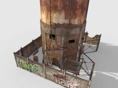 Old Water Tower 3D model