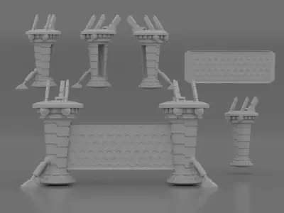 technofish barricade 3D print model