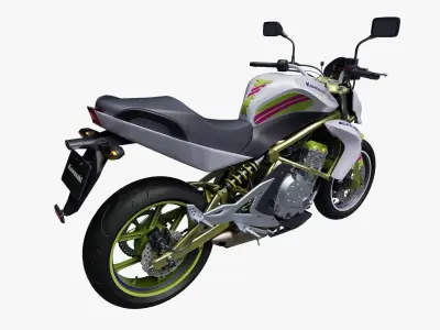 Kawasaki ER-6N Low-poly 3D model