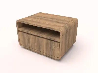 Wooden Night Stand 3d Model Free 3D model