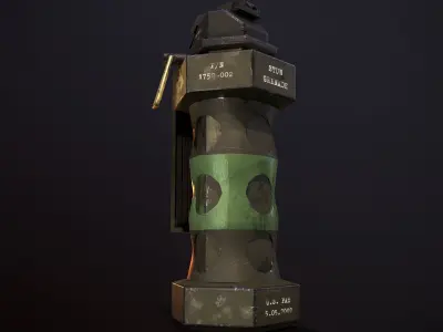 Flash Grenade Low-poly 3D model purchase